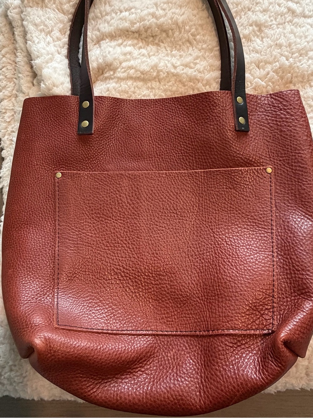 Portland Leather Brown Medium Tote